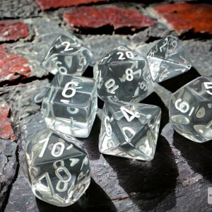 Translucent Clear/white 7 Die Set - CHX23071