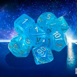 Chessex Luminary Sky Silver 7 Dice Set