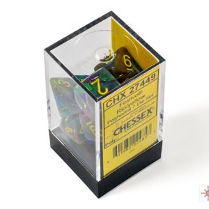 Chessex Festive Rio Yellow 7 Dice Set In Packaging