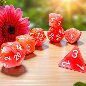 Festive Dahlia/white - Dice Emporium