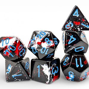 Chessex Brush Dark Side Blue 7 Dice Set