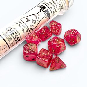 Chessex Lab Shimmer Ignis/gold 7-die set