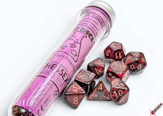 Chessex Lab Lustrous Gothic Copper 7-die set