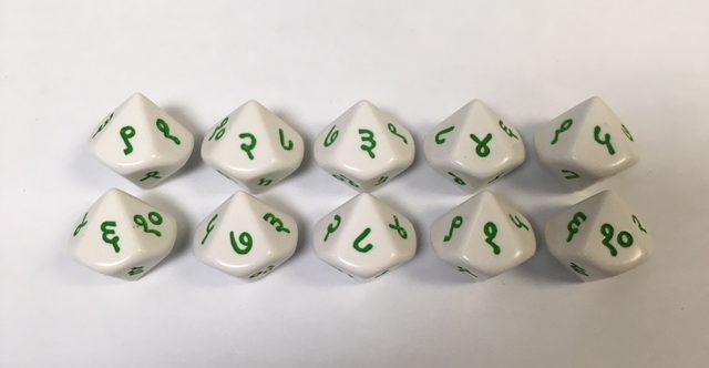 10 Sided Hindi Number Die 1-10 Dice - DiceEmporium.com