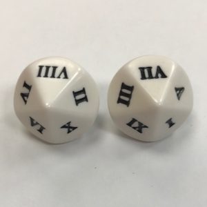 d10 10 Sided Roman Numerals Dice - DiceEmporium.com