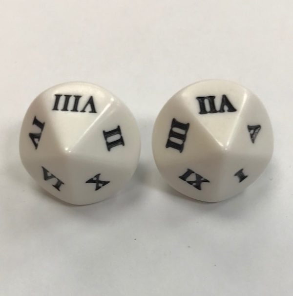 d10 10 Sided Roman Numerals Dice - DiceEmporium.com