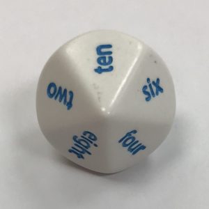 d10 10 Sided Word Number Dice - DiceEmporium.com