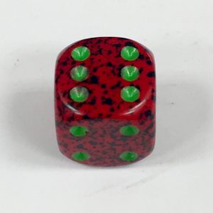 12mm 6 Sided Strawberry Speckled Dice