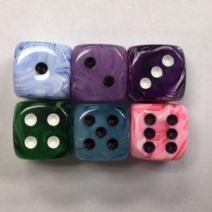 12mm Deluxe Round Corner Swirl Dice - DiceEmporium.com