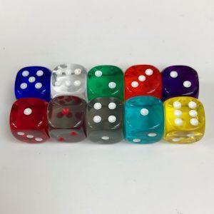 12mm Transparent Set Dice - DiceEmporium.com