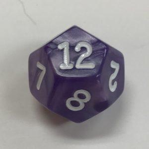 Purple D12 Pearl Dice Koplow - DiceEmporium.com