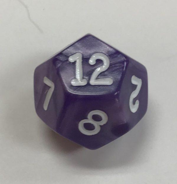 Purple D12 Pearl Dice Koplow - DiceEmporium.com
