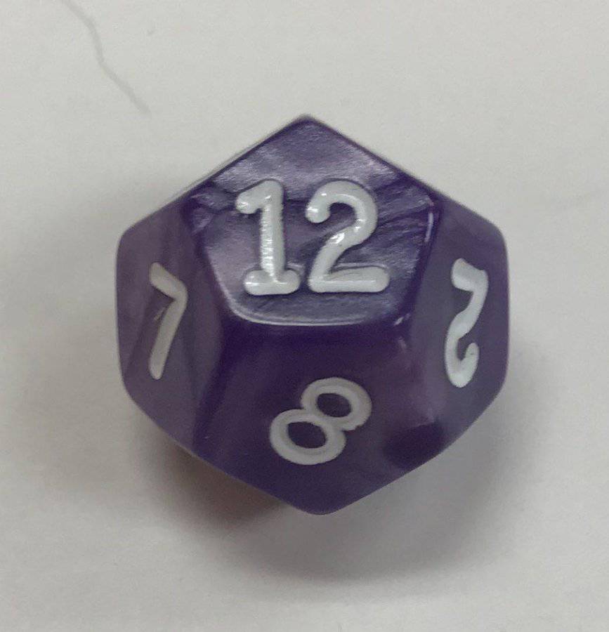 Purple D12 Pearl Dice Koplow - DiceEmporium.com