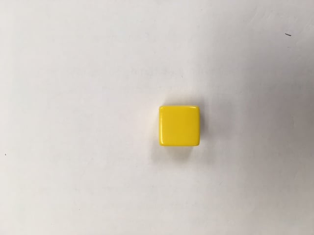 D&G Opaque Blank Yellow 16mm D6 Dice