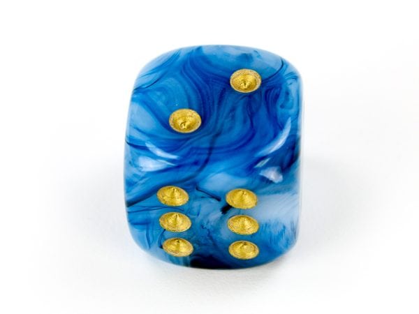 20mm Phantom Teal Gold - DiceEmporium.com