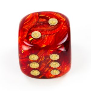 20mm Scarab Scarlet Gold - DiceEmporium.com