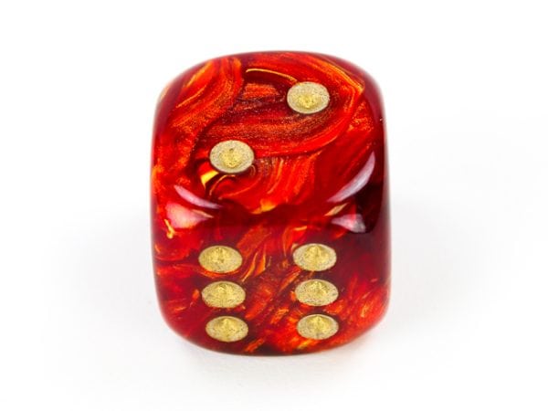 20mm Scarab Scarlet Gold - DiceEmporium.com