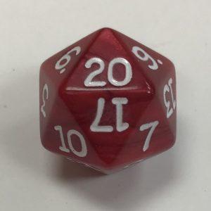 Red D20 Pearl Dice Koplow - DiceEmporium.com