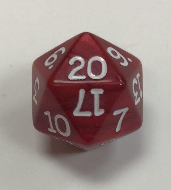 Red D20 Pearl Dice Koplow - DiceEmporium.com