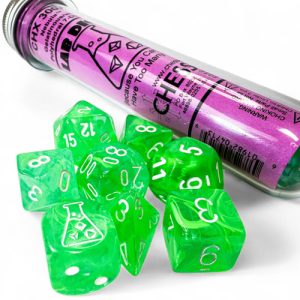 Nebula Gelatinous/white 7-die set - Dice Emporium