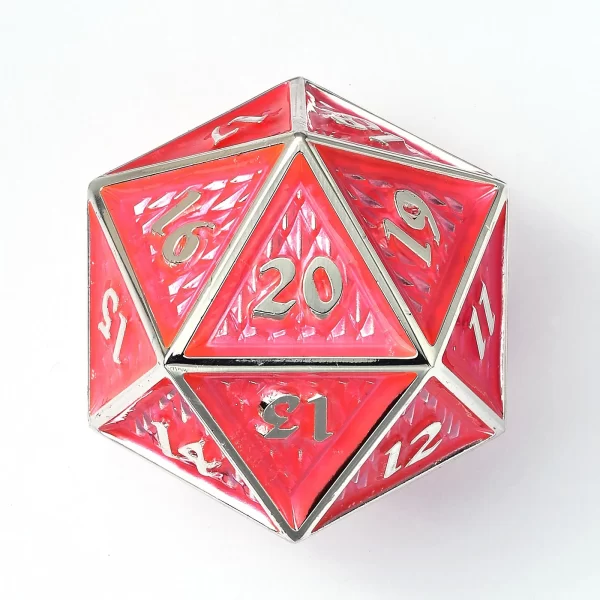 45mm Behemoth D20 Flourescent Pink - Dice Emporium