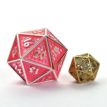45mm Behemoth D20 Flourescent Pink - Dice Emporium