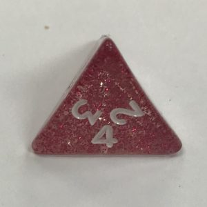 d4 4 Sided Glitter Red Koplow Dice - DiceEmporium.com