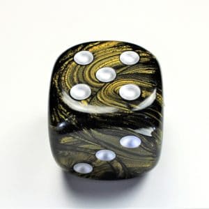 50mm Leaf Black Gold Silver - DiceEmporium.com