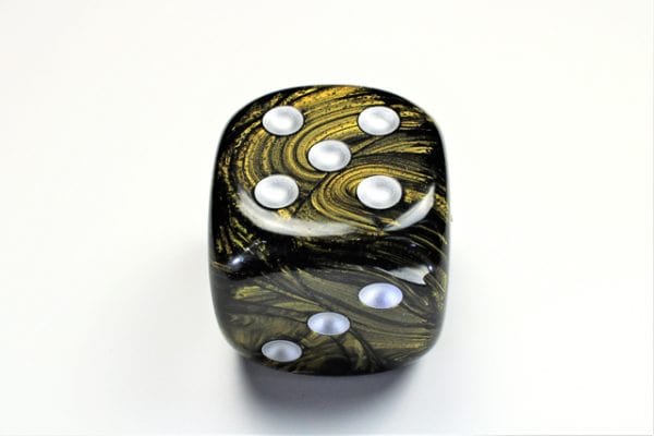 50mm Leaf Black Gold Silver - DiceEmporium.com