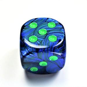 50mm Lustrous Dark Blue Green - DiceEmporium.com