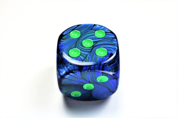 50mm Lustrous Dark Blue Green - DiceEmporium.com