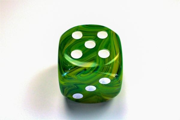 50mm Phantom Green White - DiceEmporium.com