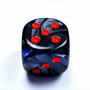 50mm Velvet Black/red - DiceEmporium.com