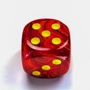 50mm Vortex Red Yellow - DiceEmporium.com