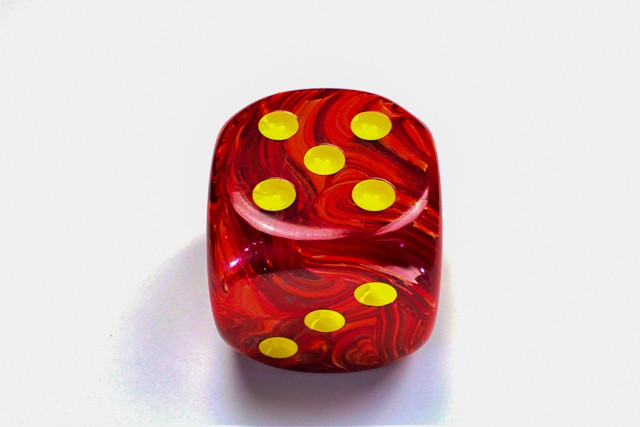 50mm Vortex Red Yellow - DiceEmporium.com