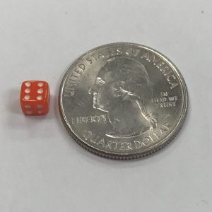 d6 5mm Orange White Dice - DiceEmporium.com