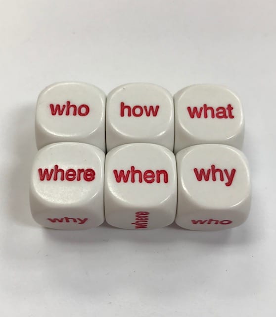 6 Sided Interrogative Dice - DiceEmporium.com