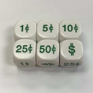 6 Sided Money Dice - DiceEmporium.com