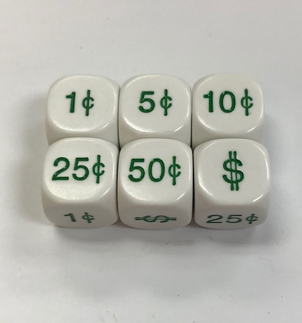 6 Sided Money Dice - DiceEmporium.com