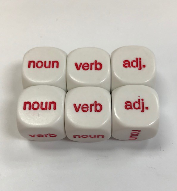 6 Sided Parts of Speech Die/Dice - DiceEmporium.com