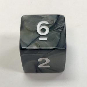 Charcoal D6 Pearl Dice Koplow - DiceEmporium.com