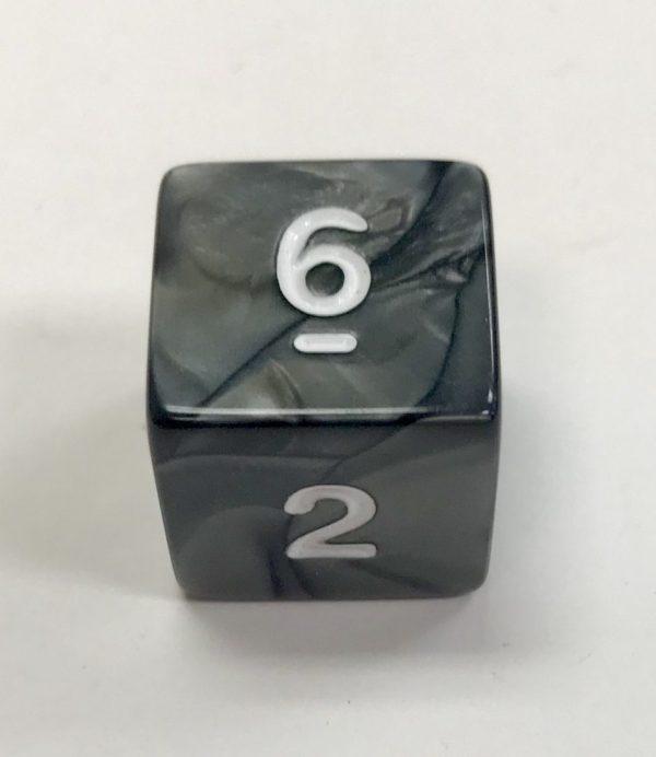 Charcoal D6 Pearl Dice Koplow - DiceEmporium.com