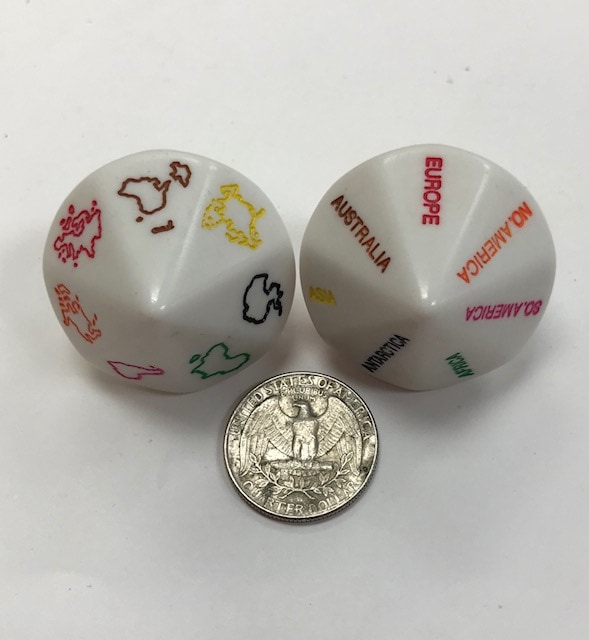 7 Continents Dice - DiceEmporium.com