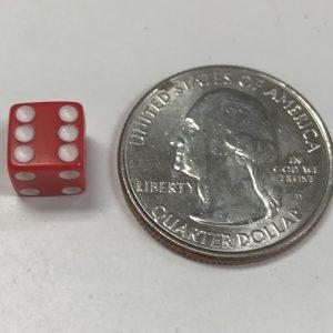 8mm Opaque Red White d6 Dice - DiceEmporium.com