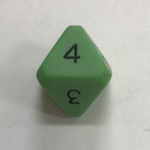 Green 8 Sided Die Number 1-4 - DiceEmporium.com