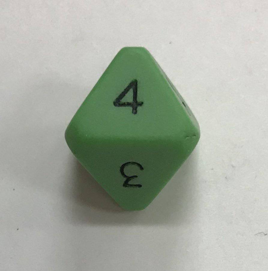 Green 8 Sided Die Number 1-4 - DiceEmporium.com