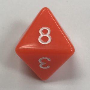 d8 8 Sided Orange Opaque HD Dice - DiceEmporium.com