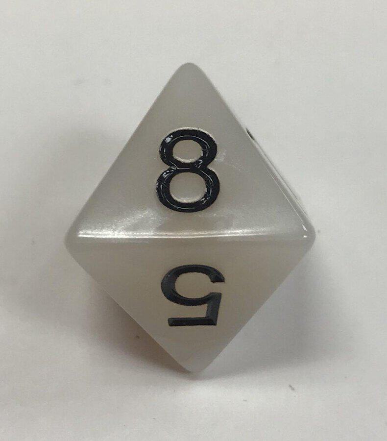 Gray D8 Pearl Dice Koplow - DiceEmporium.com