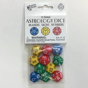 12 Sided Astrology Dice Set of 12 - DiceEmporium.com