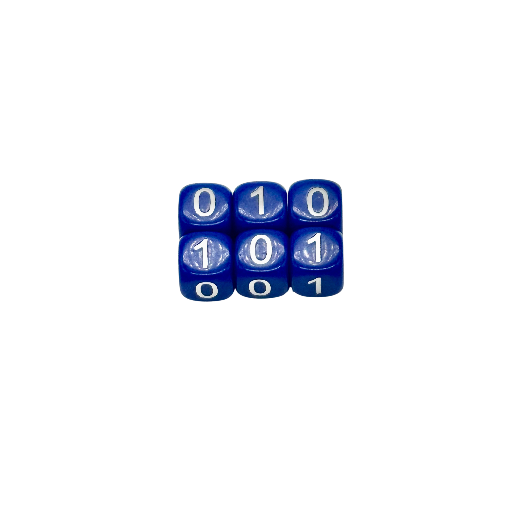 16mm Blue Binary Dice